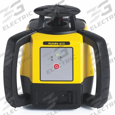 LEICA RUGBY Rotary Laser Kit: 2,600 ft Range w/Receiver, Red Beam, Horizontal - Horizontal-Beam Rotary Laser Level Kits