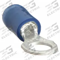 STA-KON Ring Terminal: Blue, Nylon Insulation, #6 Stud Size, 18 AWG to 14 AWG Wire Sizes, 600 V (MPN RB14-6). Key specifications — attr1308027: STA-KON; attr1356587: Serrated.