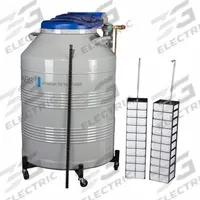 AMERICAN BIOTECH SUPPLY Cryogenic Tank: 165 L Capacity, 26 7/8 in Overall Dia, 39 in Overall Ht (MPN AJ-IV CS). Key specifications — Brand: AMERICAN BIOTECH SUPPLY; Material: Stainless Steel; Includes: Fiberboard Boxes (25 Cell, 81 Cell, 100 Cell or Custom).