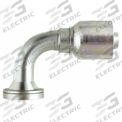 PARKER Hydraulic Crimp Fitting: Steel x Steel, 90° Elbow, -16 For Hose Dash Size - Crimp Hydraulic Hose Fittings with Flange Connection