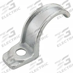Conduit & Pipe Clamp: 3 in Trade Size, Iron, RMC (MPN 1312). Key specifications — Manufacturer Part Number: 1312; Compatible Conduit Trade Size: 3 in; Compatible Conduit Type: RMC; Compatible Nominal Conduit/Pipe Size: 3 in; Description/Special Features: Wet or Dry Locations; Finish: Electroplated; For Use With: Conduit; Material: Iron.