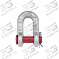 CROSBY Round Pin Chain Shackle: D-Shackle, 1,000 lb Working Load Limit, 1/4 in Body Thick, Silver (MPN 1018810). Key specifications — Body Material: Carbon Steel; Brand: CROSBY.