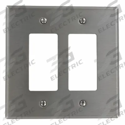 LEVITON Wall Plate: Decorator-Rocker, 2 Gang - General Purpose Wall Plates
