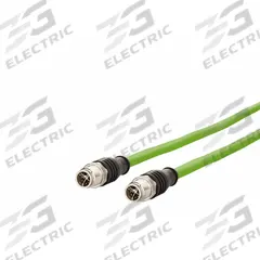 METZ CONNECT M12 Cable: Cat7, M12 Plug Male Straight x M12 plug Male Straight, 5 m Lg, PUR, Green, X (MPN 142M2X11050). Key specifications — Brand: METZ CONNECT; Cable Jacket Color: Green; End 1 Coding: X; End 2 Coding: X; IP Rating: IPX7; Performance Category: Cat7.