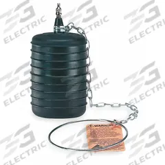 CHERNE Plug: For 1 1/4 in – 2 in Pipe, Ring and Chain Tether, Textured Body Surface, Textured Body (MPN 276128). Key specifications — Plug Seal Material: Natural Rubber; Body Type: Textured Body.