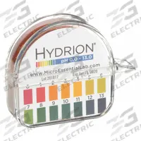 HYDRION pH Paper: 0 pH to 13 pH, 1.0 pH Resolution, 15 ft Overall Lg, 1/8 in Overall Wd, 200 Tests (MPN M1313). Key specifications — pH Resolution: 1.0 pH; Brand: HYDRION.