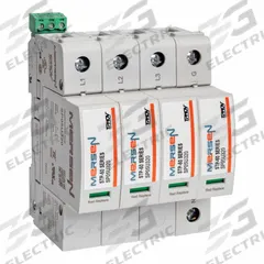 MERSEN SPD: Three Phase, 277/480VAC Wye, 1000V (L-N)/1000V (N-G)/1500V (L-G)/2000V (L-L), 480 V (MPN STP480YN05M). Key specifications — Voltage: 277/480VAC Wye; Includes: Microswitch; Max. Continuing Operating Voltage: 480 V; Voltage Protection Rating: 1000V (N-G); Max. Surge Current per Mode: 75 kA; Brand: MERSEN.
