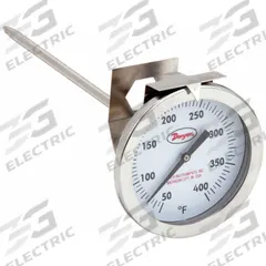 DWYER Clip On Dial Thermometer: 50°F to 400°F, +/- 2% Accuracy, 5 in Stem Lg, Fahrenheit (MPN CBT250121). Key specifications — Accuracy: +/- 2%; Brand: DWYER; Temperature Units: Fahrenheit.
