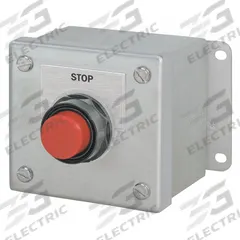 SIEMENS Control Station: Extended Push Button, 0 Pilot Lights, 1NO/1NC, Stop, (1) Push Button (MPN 52C103S). Key specifications — Brand: SIEMENS; Operator Legend: Stop; Operator Color: Red; Operator Configuration: Extended Push Button; Operator Configuration Type: (1) Push Button.