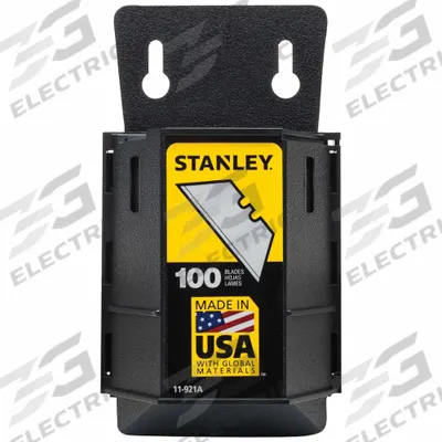 STANLEY Utility Blade: 2 7/16 in Blade Lg, 3/4 in Blade Wd, 0.024 in Blade Thick - Straight-Edge Standard-Tip Replacement Utility Blades