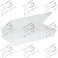 PLANO MOLDING Compartment Box: 8 1/4 in x 4 1/4 in x 1 3/8 in, Clear, 12 Compartments (MPN 3455-00). Key specifications — ESD Conductive: Not Electrostatic Discharge Conductive; Color: Clear; Brand: PLANO MOLDING; Material: Plastic.