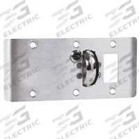 ACCURATE Door Strike Plate: Curved Lip, 7 1/8 in Lg, 4 3/4 in Wd, Chrome (MPN ADL-OEK-7 US26D). Key specifications — ADA Compliant: Yes; Product Type: Door Strike Plate; Brand: ACCURATE.