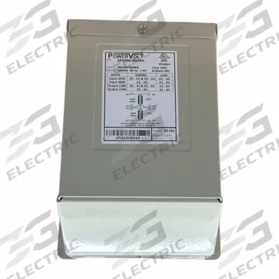 POWERVOLT Enclosed Industrial Control Transformer: 600V AC, 120 or 240V, Wall, 750 VA - Encapsulated Core Control Transformers