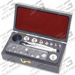 RICE LAKE WEIGHING SYSTEMS Calibration Weights Set: 50 g Nominal Mass, Cylinder/Leaf Calibration Wt (MPN 12455MV). Key specifications — Kit Contents Included: Tweezer; Brand: RICE LAKE WEIGHING SYSTEMS; Calibration Weight Material: Stainless Steel.