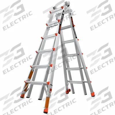 LITTLE GIANT Combination Ladder: 6 Configurations, Aluminum, 300 lb Load Capacity - All Configuration Multifunction Ladders