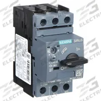SIEMENS Manual Motor Starter: Non-Reversing, 3 Poles, 22 A, Thermal Protection, Selector Switch (MPN 3RV20214CA10). Key specifications — Maximum Voltage Rating: 690V AC; Brand: SIEMENS; Thermal Units Required: None (Starter Includes Integrated Thermal Units); Frame Size (Width): S0.