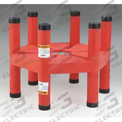 SNYDER INDUSTRIES Tank Stand: 42 1/2 in L x 53 in W x 43 in H x 48 in Dia., Plastic, Black (MPN 1760001N97602). Key specifications — attr1188105: SNYDER INDUSTRIES; attr1188119: Plastic; attr1188121: Black.