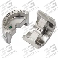 BURNDY Upper and Lower Crimping Die: 1 AWG Copper Lug, YA/YS, 1 Sizes, 12 ton Max Crimping Force (MPN U1CRT1). Key specifications — attr511073: YA; attr511072: Copper; attr473934: BURNDY; attr511069: Green; attr542116: 1 AWG Copper Lug; attr511067: Y46.