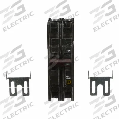 SQUARE D Miniature Circuit Breaker: 125 A, 120/240V AC, Single Phase, 10kA at 120/240V AC - QOU Series, Unit-Mount Square D Miniature Circuit Breakers