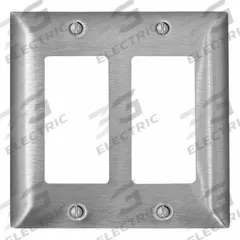 LEVITON Wall Plate: Toggle, 2 Gang, Std Size (MPN SL262). Key specifications — Brand: LEVITON; Material: Stainless Steel.