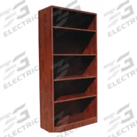 BOSS Bookcase: Mahogany, Wood, 65 in Overall Ht, 32 in Overall Wd, 14 in Overall Dp, 5 Shelves, CARB (MPN N158-M). Key specifications — Material: Wood; Brand: BOSS; Color: Mahogany.