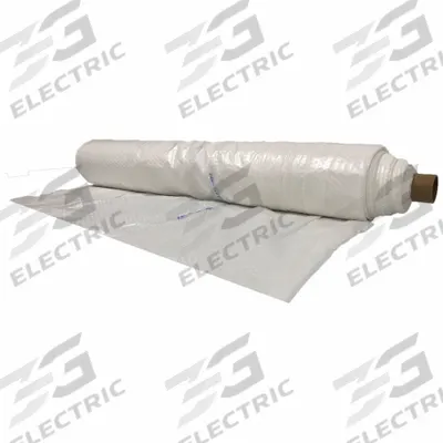 AMERICOVER Plastic Sheeting Roll: Heavy Duty, 6 mil Thick, 20 ft Wd, 100 ft Lg, White - Reinforced Tear Resistant Wall Barrier Films