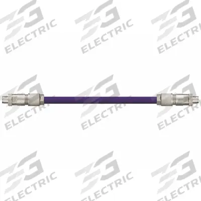 READYCABLE Ethernet Cable: Cat6, M12 Male Straight x M12 Male Straight, 25 ft Lg, PUR - M12 Connector to M12 Connector Cordsets