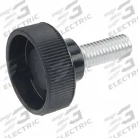 Knurled Screws; Knurled Hand Knobs: Knurled, Plastic w/ Steel Thread, 10"-32 Thread, 0.75 in Dia (MPN 421-10X32-0.375). Key specifications — Brand: JW WINCO; Color: Black; Thread Size: 10"-32.