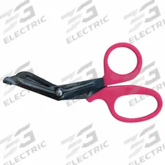 EMI Shears: Shear, Titanium, Angled/Rounded, Plastic, 7 1/2 in Overall Lg, Reusable, Pink (MPN 1099-PK). Key specifications — Disposability: Reusable; Product Type: Shear; Color: Pink; Blade Material: Titanium; Handle Material: Plastic; Brand: EMI; Blade End Type: Rounded.