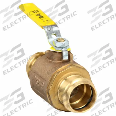 APOLLO Manual Two-Way Ball Valve: 1 1/4 in, Bronze, Straight, Press x Press, Full Port - Bronze Ball Valves