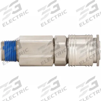 SPEEDAIRE Quick Connect Hose Coupling: 1/4 in Body Size, 3/8 in Hose Fitting Size - Universal Interchange Stainless Steel Quick-Connect Air Coupling Bodies