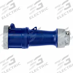 LEVITON Pin and Sleeve Connector: Blue, 250V AC, Three Phase, 100 A, 3 Pole, 4 Wire, IEC Grounding (MPN 4100C9WLEV). Key specifications — Brand: LEVITON.
