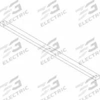 Cross Member: 4 ft Overall Lg, 4 ft Overall Wd, 2 in Overall Ht, Steel, Pearl White, 11 Gauge (MPN GRTUB2X3X48-H). Key specifications — Material: Steel; Brand: INSTOCK.
