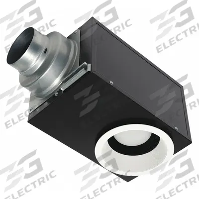 PANASONIC Bathroom Fan: Ceiling, 80 cfm Max, 1 sones, 1 Speed, GU24 - Bathroom Exhaust Fans with Light