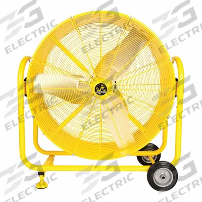 JAN FAN Circulating Fan: 42 in Blade Dia, 120V AC, Mobile, Direct Drive - High-Visibility Industrial Floor Fans