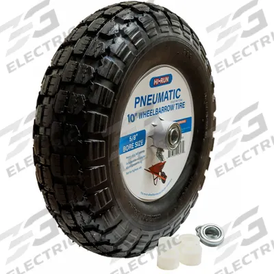 HI-RUN Tires and Wheels: 10 in dia Tire Size, Mfr Part # WB1003, Wheelbarrow Tire - Wheelbarrow Tires