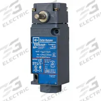 EATON Plug-In Limit Switch: 29 mm Mounting Hole Vertical Center to Center Distance, 90°, Lever-Rod (MPN E50AM16P). Key specifications — Manufacturer Part Number: E50AM16P; Brand: EATON; Electrical Connection: 8 ft Cable; Series: E50.