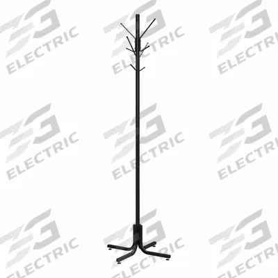 SAFCO Coat Tree: 4 Hooks, 70 in Overall Ht, 21 in Overall Wd, 21 in Overall Dp - Standing Coat Racks