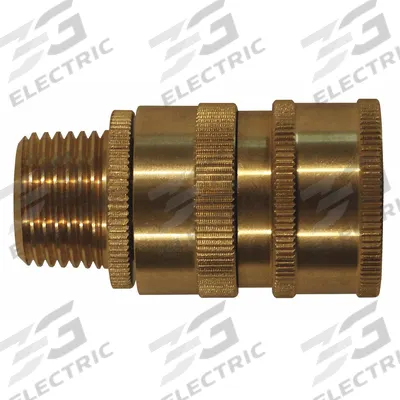 SANI-LAV Quick Connect Hose Adapter: Brass, Brass, 2 in Overall Lg - Faucet Sprayer Hose Adapters