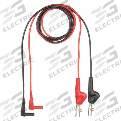 APPROVED VENDOR Test Leads: CAT II 1000V, 5 Way Clip, Right Shrouded Plug - Test Leads with Clips
