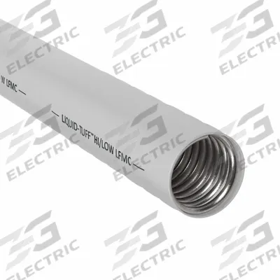 AFC Liquid-Tight Flex Metal Conduit: 2 in Trade Size, Gray, 5 in Bend Radius - Extreme Temperature Liquid-Tight Flexible Metal Conduit