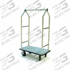CSL Bellman Cart: 1 1/2 in Frame Dia, 44 in Overall Lg, 24 in Overall Dp, 71 in Overall Ht, Gray (MPN 2699BK-010-GRY). Key specifications — Brand: CSL; Frame Finish: Stainless Steel; Product Type: Bellman Cart; Caster Type: (2) Swivel.