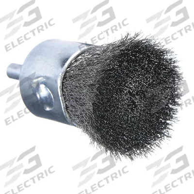 WEILER End Brush: Crimped Stainless Steel, 3/4 in Dia, 0.01 in Fill Dia - Light-Cleaning Brushes for Stainless Steel
