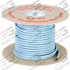 CHAINFLEX Control Cable: 18 AWG Conductor Size, 4 Conductors, PVC, 100 ft, Gray (MPN CF130US-07-04-100). Key specifications — Conductor Size: 18 AWG; Minimum Bend Radius Factor - Fixed: 5 x OD; Minimum Bend Radius Factor - Flexible: 7.5 x OD; Shielding: Unshielded; Brand: CHAINFLEX.