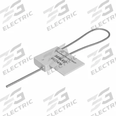 UNIVERSEAL Cable Seals: White, Steel, 12 in Cable Lg, 1/16 in Cable Dia, Sequential - Adjustable-Length Cable Seals