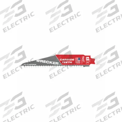 MILWAUKEE Reciprocating Saw Blade: 6 Teeth per Inch, 6 in Blade Lg, 0.05 in Blade Thick - Wood-Cutting & Pruning Blades