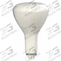 GE LAMPS Compact LED Bulb: Type A, 4-Pin (G24q-3), BR25, LED, 2700K, 1,100 lm Light Output, 9 W Watt (MPN LED9G24Q-V/827). Key specifications — Brand: GE LAMPS; Bulb Designation: LED9G24Q-V/827; Dimmable: No; Color Temperature: 2700K.