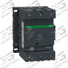 SCHNEIDER IEC Magnetic Contactor: Non-Reversing, 3 Poles, 3NO Contacts, 150 A, 208V AC Coil (MPN LC1D150LE7). Key specifications — Brand: SCHNEIDER; Integrated Surge Suppression: Yes.