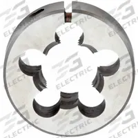 CLE-LINE Round Threading Die: 3/4"-16 UNF, 1 1/2 in OD, Adj, Carbon Steel (MPN C65251)