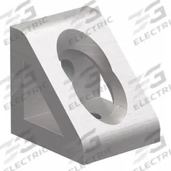 Inside Corner Bracket: Gusseted Inside-Corner Bracket, 10 Series, 1 in x 7/8 in x 1 in, 2 Holes (MPN 4132). Key specifications — Material: Aluminum; Brand: 80/20; Finish: Anodized.